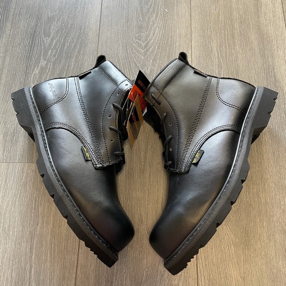 AdTec safety steel toe work boots black main image 5